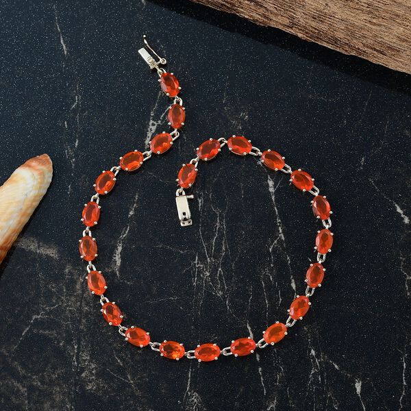 AAAA Blaze Feueropal Armband ca. 19 cm 375 Gold ca. 6.53 ct image number 2