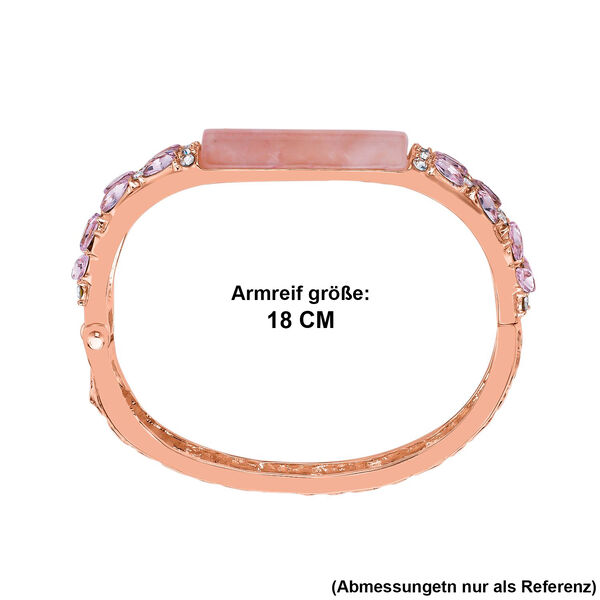 Rosenquarz, rosa Kristall Armreif, ca. 18 cm, Std Rose image number 6