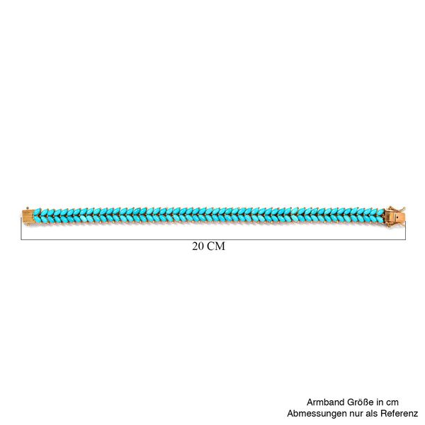 Amerikanisches, natürliches Sleeping Beauty Türkis-Armband, 19 cm - 12,08 ct. image number 5