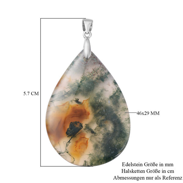 Moosachat Anh&auml;nger 925 Silber rhodiniert ca. 41,00 ct image number 3