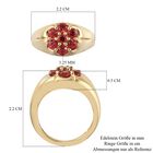 Roter Saphir Ring 925 Silber 585 Vergoldet image number 6