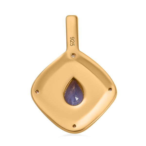 Tansanit und Zirkon Anh&auml;nger - 0,48 ct. image number 4