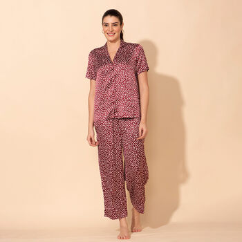 TAMSY - Satin Loungewear, M 38, Rot