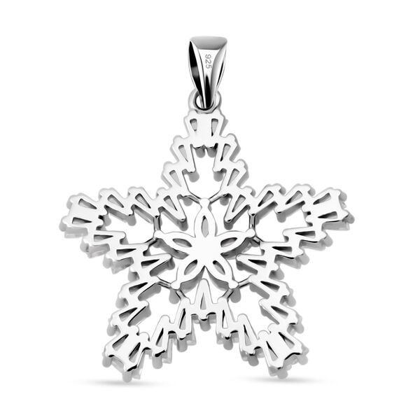 Lustro Stella Weißer Zirkonia Stern Anhänger 925 Silber rhodiniert image number 4