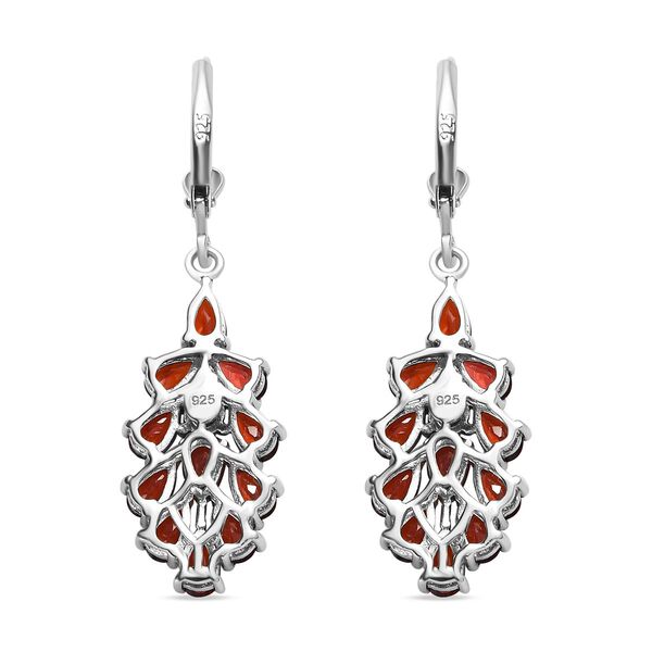 Natürliches Mosambik Granat Ohrringe, 925 Silber platiniert, ca. 6.17 ct image number 6