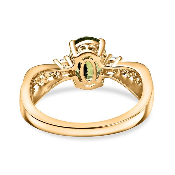 Nat&uuml;rlicher Peridot und Zirkon Ring - 1,32 ct. image number 5