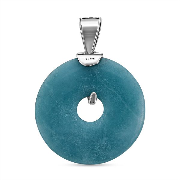 Sajen Silver- Amazonit, Regenbogen-Mondstein und blauer Topas-Anh&auml;nger - 49,67 ct. image number 5