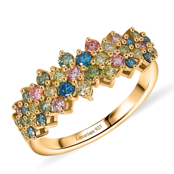 LUXURIANT SGL zertifizierter SI-GH mehrfarbiger Labor Diamant Ring - 1 ct. image number 4