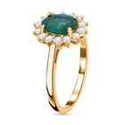AAA Kagem Sambischer Smaragd und  Diamant Ring, ca. 1,54 ct image number 2