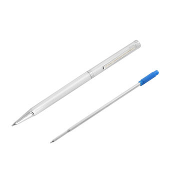 Echten Diamanten 925 Silber Kugelschreiber in Geschenkbox