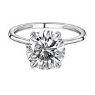Weißer Kristall Ring, 925 Silber (Größe 16.00)