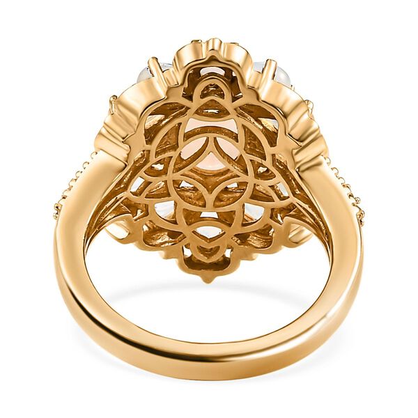 Nat&uuml;rlicher, &auml;thiopischer Welo Opal-Ring, 925 Silber vergoldet (Gr&ouml;&szlig;e 17.00) ca. 2,61 ct image number 6