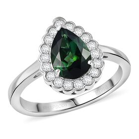 Rhapsody AAAA Pirineu Lagoon Tourmaline, Wei&szlig;er Diamant Ring 950 Platin (Gr&ouml;&szlig;e 16.50) ca. 1,50 ct