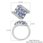 Tansanit und Zirkon Ring 925 Silber platiniert  ca. 1,73 ct image number 6