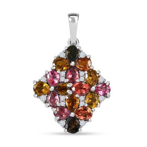 Natürlicher, mehrfarbiger Turmalin und Zirkon-Anhänger - 2,51 ct. image number 0