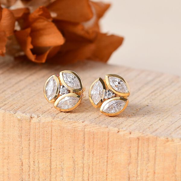 Moissanit Ohrringe, ca. 0,79 ct. image number 1