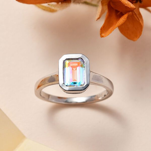 Merkur mystischer Topas Ring, 925 Silber platiniert, (Gr&ouml;&szlig;e 19.00) ca. 1.49 ct image number 2