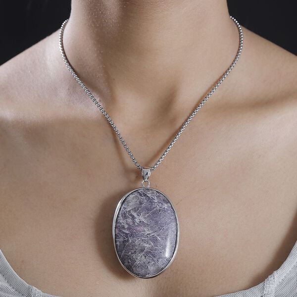 Lepidolith Anhänger mit 50cm Kette - 300 ct. image number 2