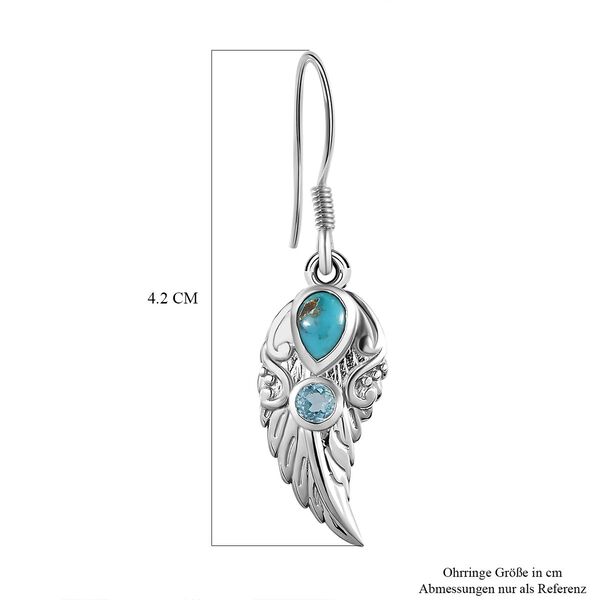 Sierra Nevada T&uuml;rkis und blaue Topas-Ohrringe - 1,21 ct. image number 5