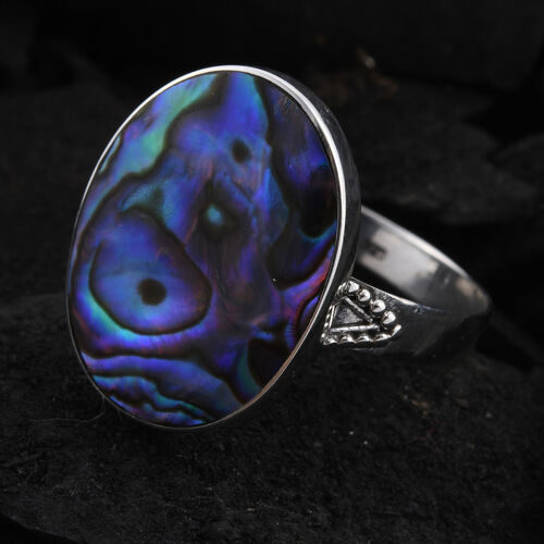 Royal Bali Kollektion - Abalone Muschel Ring 925 Silber image number 1