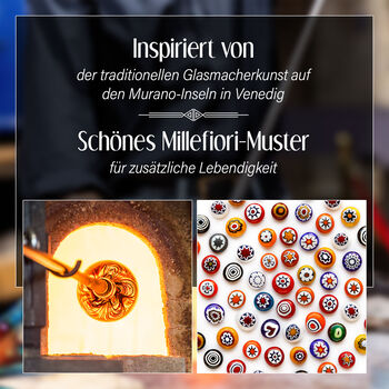 Mehrfarbige Halskette im Murano-Stil