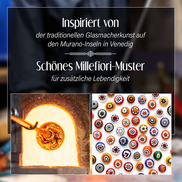 Mehrfarbige Halskette im Murano-Stil image number 3