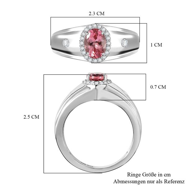 D'Joy AA Blush Turmalin und Moissanit Ring -  1 ct. image number 6