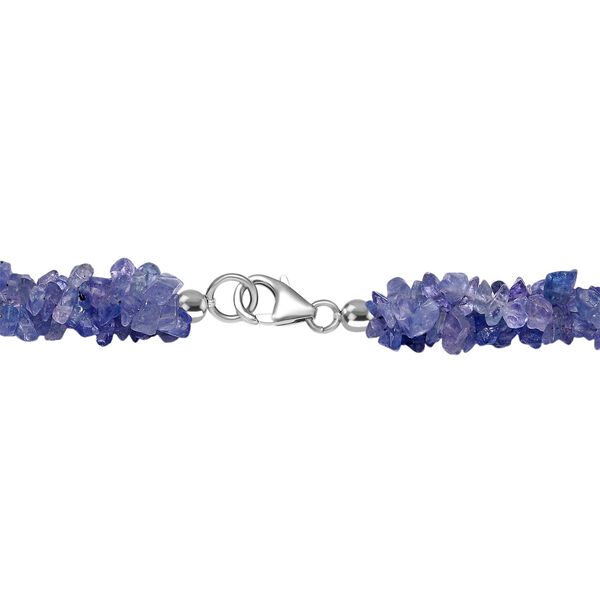 Tansanit Halskette ca. 50 cm 925 Silber rhodiniert ca. 330.00 ct image number 4