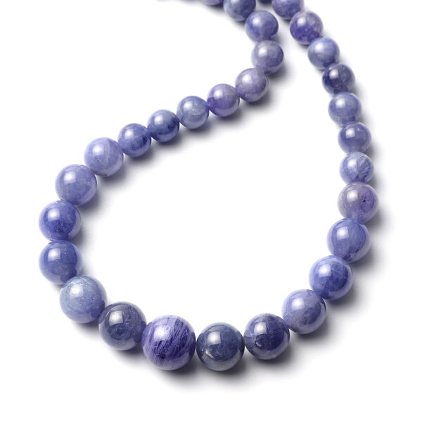 Tansanit-Halskette 45 cm mit Schieberkette 10 cm - 259 ct. image number 3