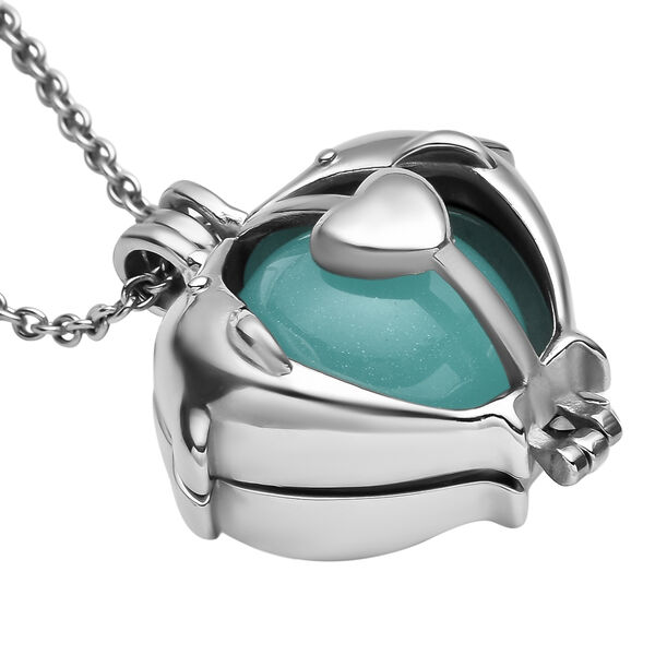 Fluoreszierender Delfin-Anh&auml;nger mit Kette, ca. 50 cm, Edelstahl image number 5