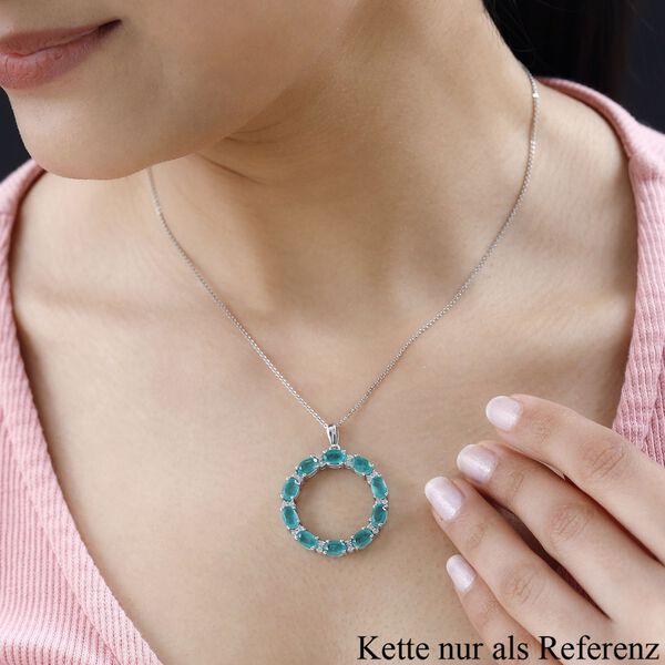 Smaragd Triplett Quarz und Zirkon Anh&auml;nger - 6,30 ct. image number 3