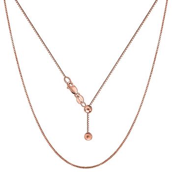 Verstellbare Halskette, ca. 60 cm, 925 Silber ros&eacute;vergoldet