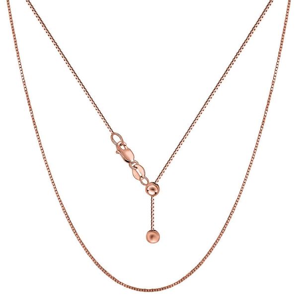 Flexible venezianische Kette in ros&eacute;vergoldetem 925 Silber