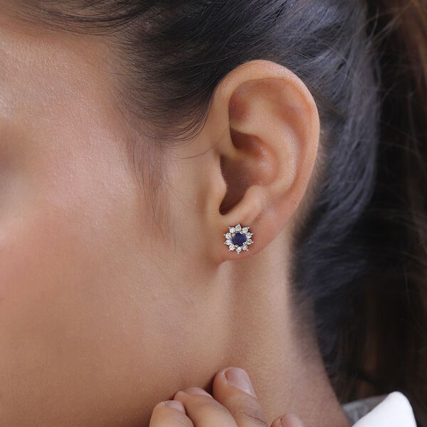 Sternchen Masoala Saphir und Zirkon Ohrstecker image number 9