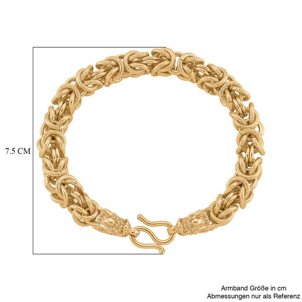Nickelfreies Messing Armband ca. 19 cm ca. 36,60g, Goldfarben image number 5