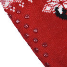 2er-Set - 2 Paar rutschfeste Haus Socken mit warmem Sherpa Futter, Einheitsgröße Weihnachtsmotiv, Rot und Dunkelblau  image number 4