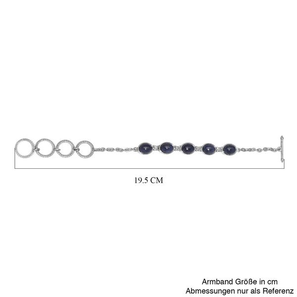 Blaues Aventurin Armband, ca. 19 cm, Edelstahl, ca. 11.39 ct image number 5
