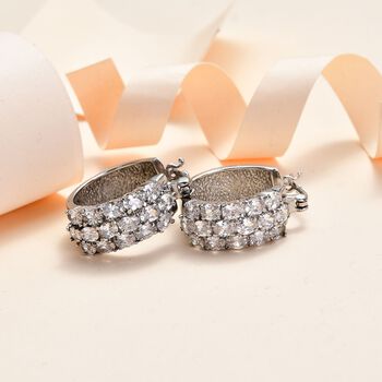 Wei&szlig;er Zirkonia Ohrringe  Edelstahl