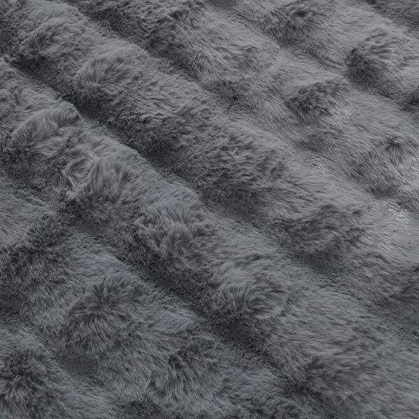 Kunstfell Decke, grau image number 7