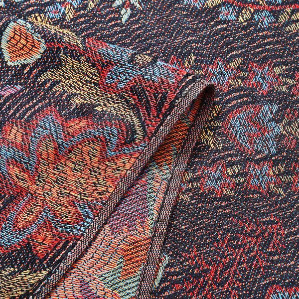 Schal mit Blumenmuster in rot image number 4