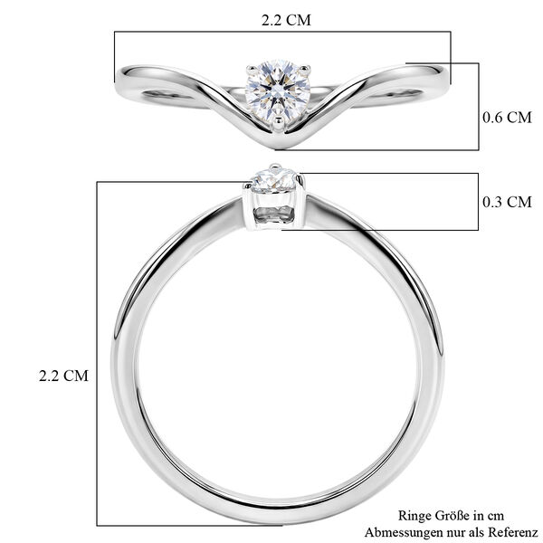 LUXURIANT DIAMOND - Lab Grown Diamant SI-GH Ring 925 Silber 750 Gelbgold vermeil (Gr&ouml;&szlig;e 18.00) ca. 0,25 ct image number 6