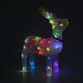 Dekorative Rentierlampe mit mehrfarbiger LED-Beleuchtung, 40x27 cm&nbsp;