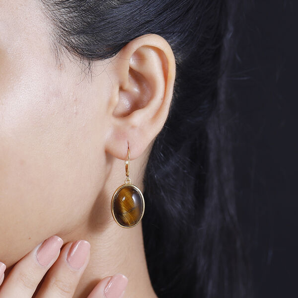 Tigerauge Ohrringe - 22,97 ct. image number 3