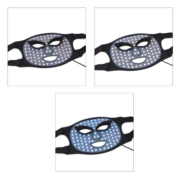 BEAUTECH Gesichts und Dekollet&eacute; maske, LED Lichttherapie, Schwarz image number 6