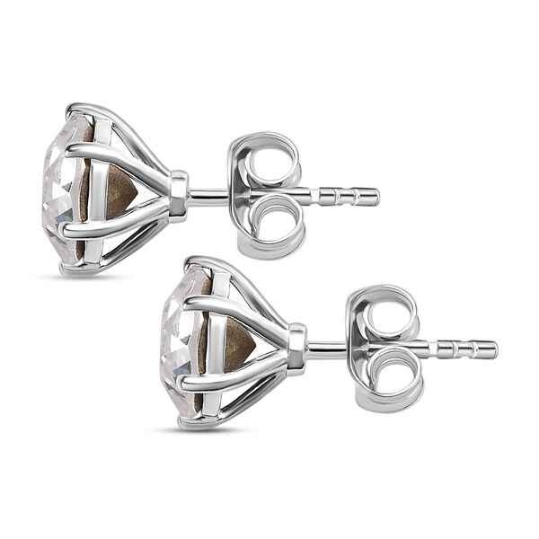 Wei&szlig;er Kristall Ohrringe, 925 Silber image number 4