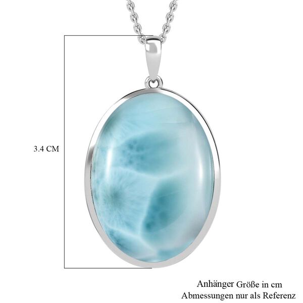 AA Larimar Anh&auml;nger mit 45 cm Kette- 25,50 ct. image number 6