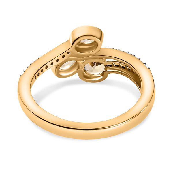 AA nat&uuml;rlicher, goldener Tansanit und Zirkon-Ring - 0,79 ct. image number 6