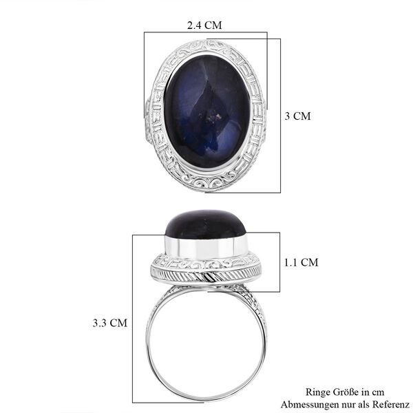 Royal Bali - Labradorit Ring 925 Silber (Gr&ouml;&szlig;e 17.00) ca. 17.06 ct image number 5