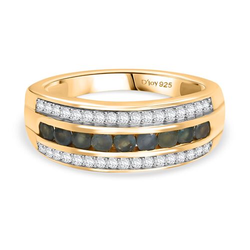 D’joy Alexandrit, Moissanit Ring 925 Silber 750 Gelbgold Vermeil (Größe 16.00) ca. 0,83 ct image number 0