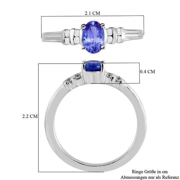 Tansanit und Zirkon Ring - 0,59 ct. image number 7